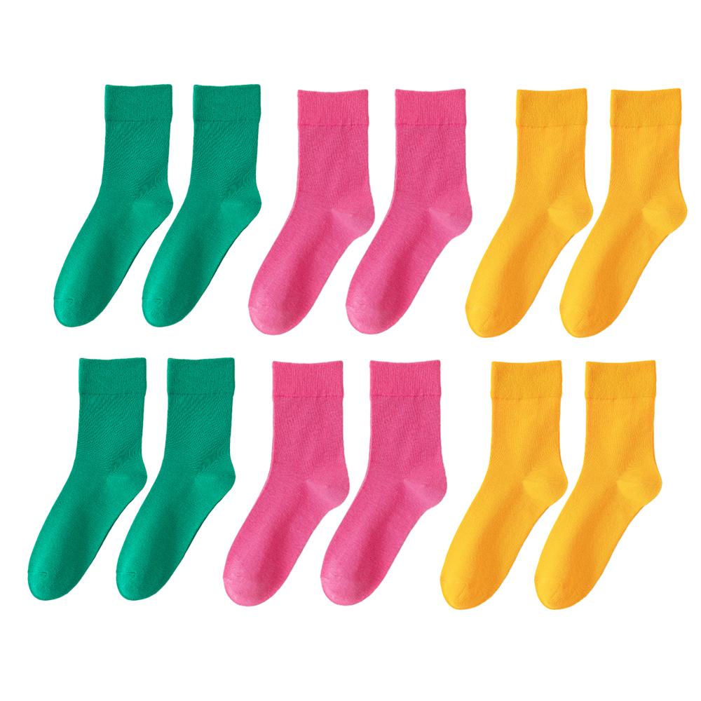 6 Paires Chaussettes pour Diabétiques Non Comprimantes Coupe Ample Coton Mi-Hautes, Confortables Ventilées Douces pour Femmes et Hommes, Toutes Occasions