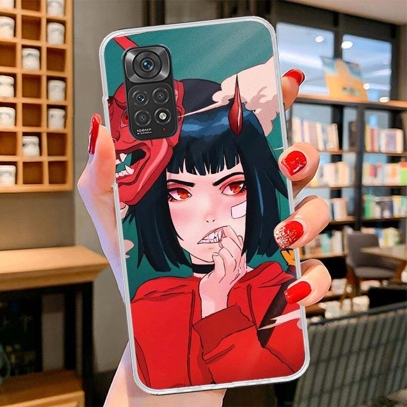 Japanese Style Anime Girl Cover Phone Case For Xiaomi Redmi Note 15 14 13 12 11 10 Pro Plus 14S 12S 11S 11T 11E 10S Soft Fundas