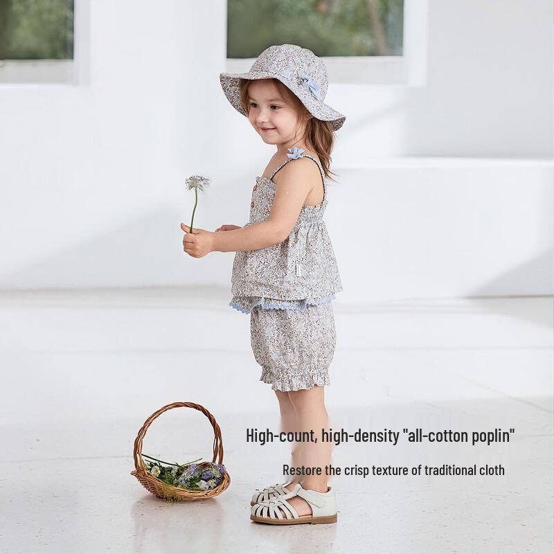 Babylove Girls' Floral Ruffle Camisole & Bloomer Set