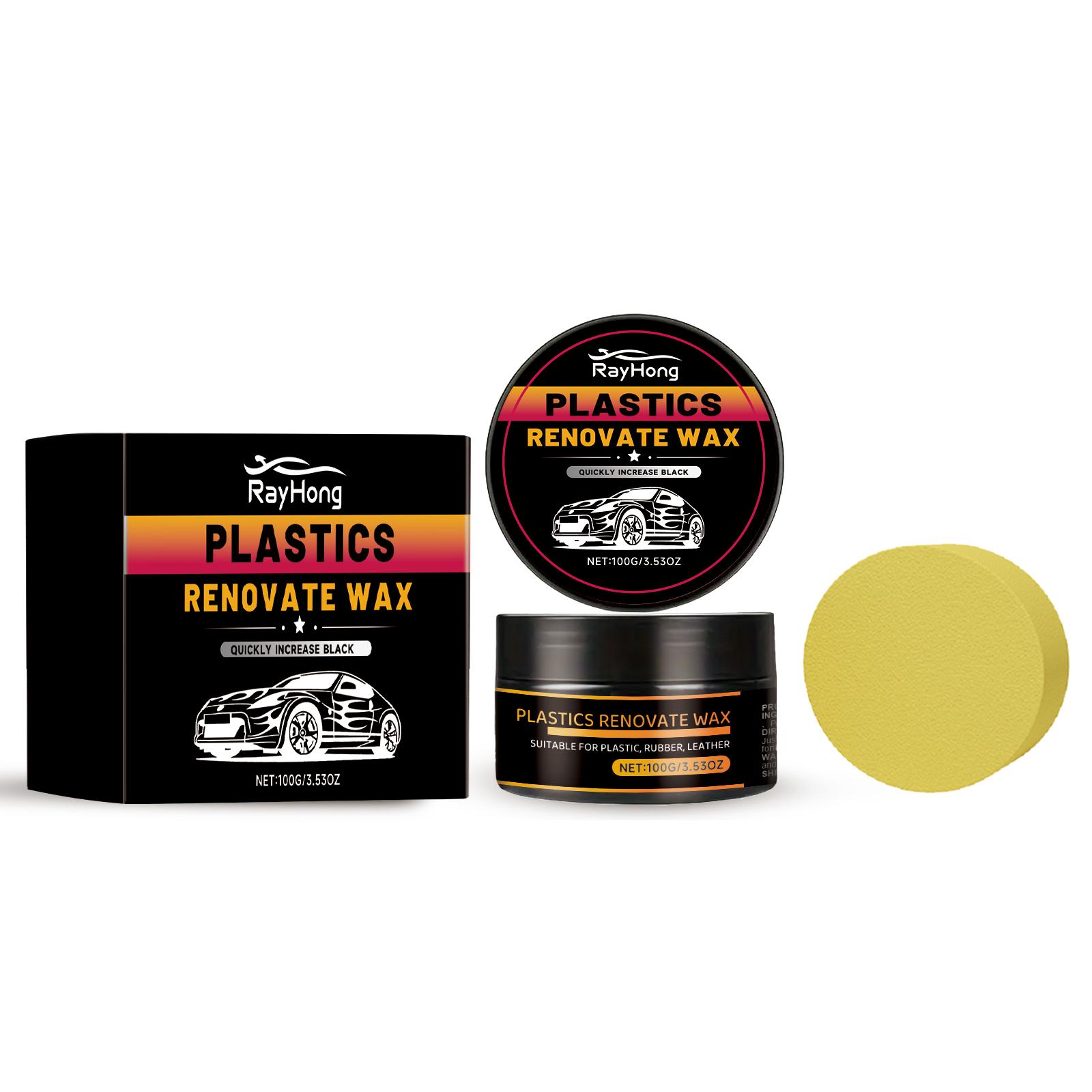 

Plastic Restoration Cream for Vehicles Anti-Scratch, Stain-Removing, Restores Shine to Like-New Condition Plastic Maintenance an