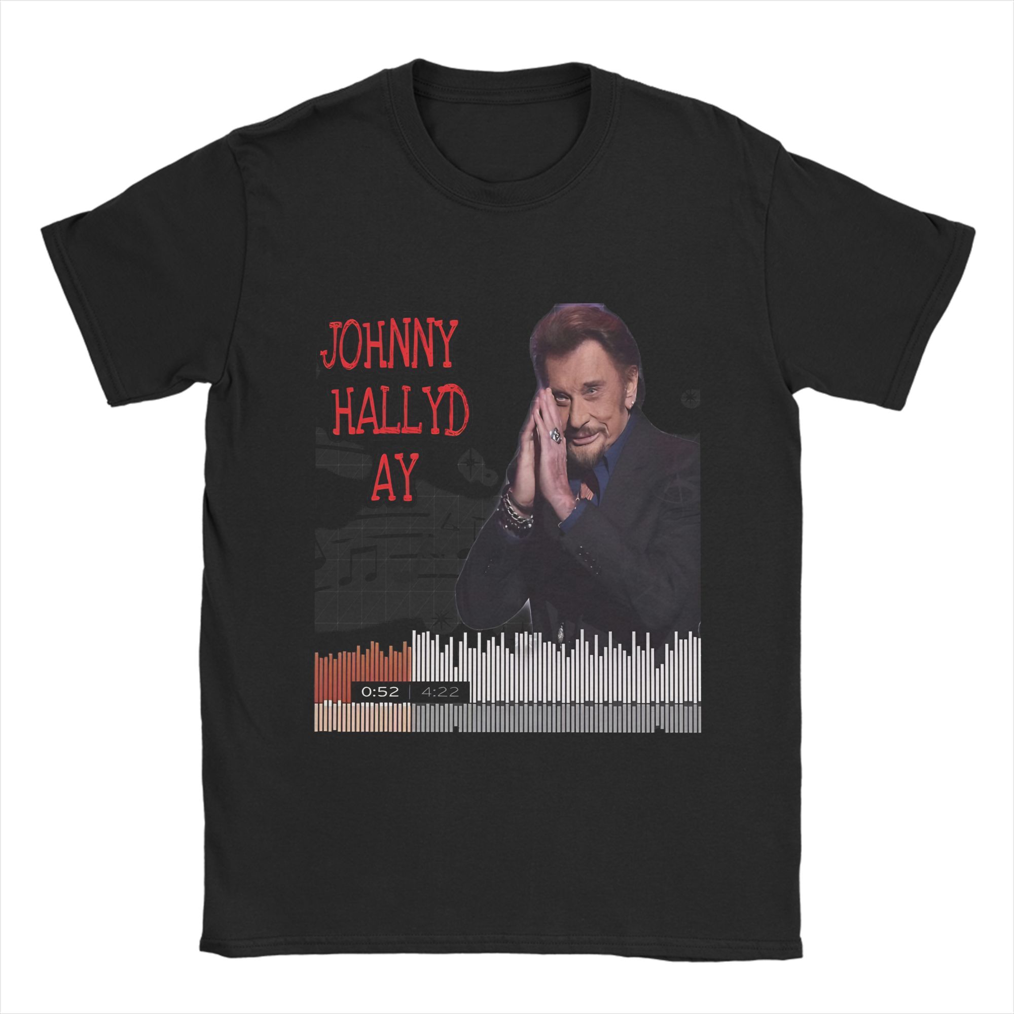 

Johnny Hallyday T Shirt Summer 100% Cotton T Shirts For Man Hipster Print Tshirt Short-Sleeved Y2K Fun Tops - Men s Summer ... 5XL