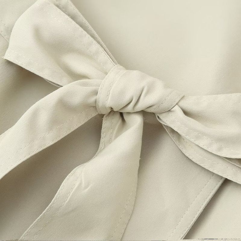 Kaslead New Women clothes Western Style With Belt Long sleeve Drop Shoulder Wind-Breaker 4749847