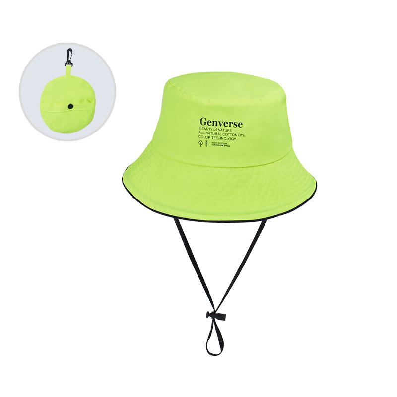 9235 summer big eaves sunshade bucket hat men and women outdoor fishing mountaineering hat foldable bag sunscreen basin hat