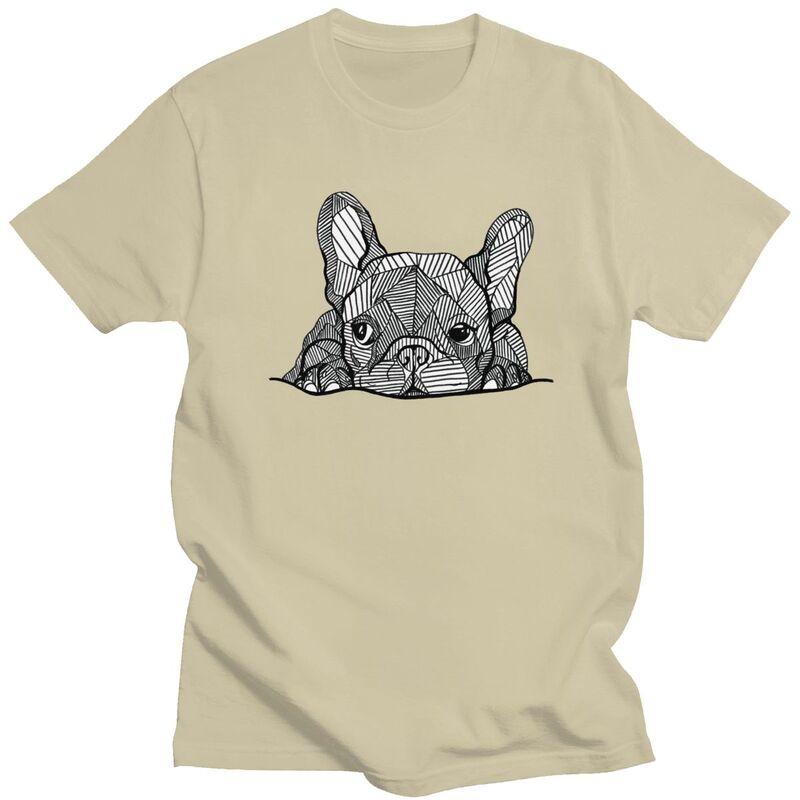 Custom Cool French Bulldog T Shirt Men 100 Cotton Tshirt Frenchie Dog Tee Tops Streetwear Tshirt
