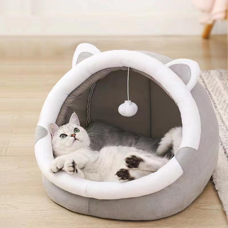 Perro Casas Iglu Para Gatos Cama Iglú Suave Para Mascotas, Casa
