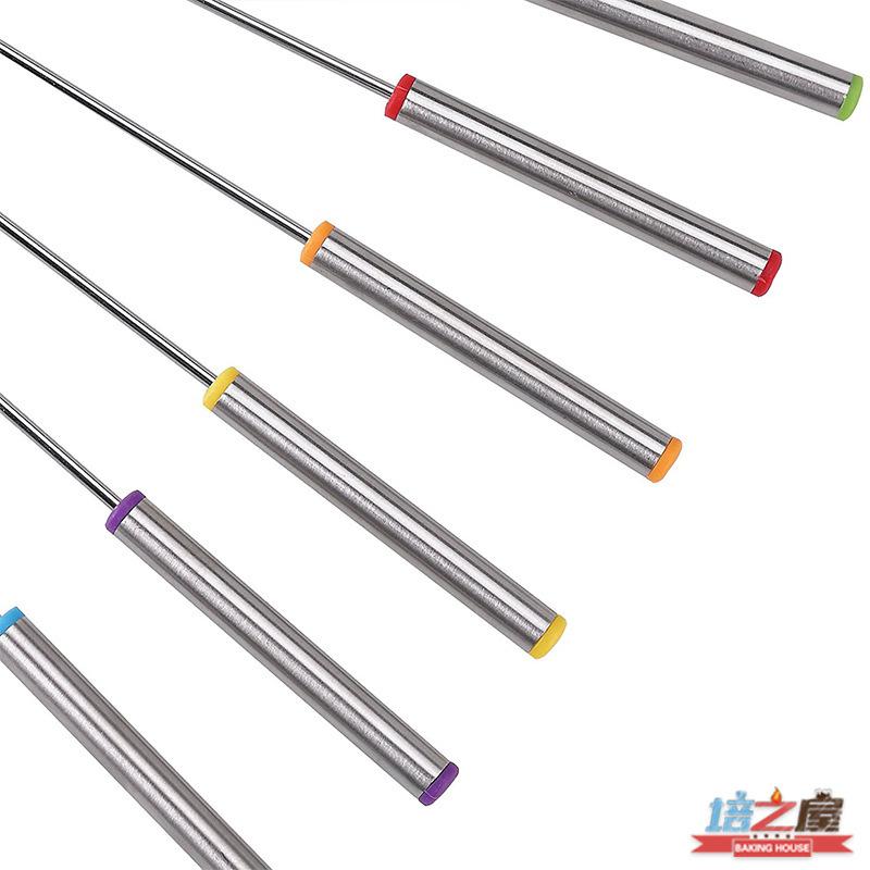 

24cm Stainless Steel Dessert Forks Set Of 6 For Chocolate Fondue Fruit Cheese Appetizers Party Dining