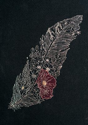 Σετ κεντήματος σταυροβελονιά Abrys Art Φτερό