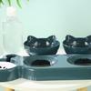New Pet Anti-Slip Slanted Mouth Cat Bowl Home Style Automatic Drinking Bowl Protects Cervical Spine