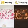 Wall Decal Beauty Salon Manicure Nail Salon Wall Art Sticker Background Wall Luminous Sticker Home Decor Stickers Self-Adhesive