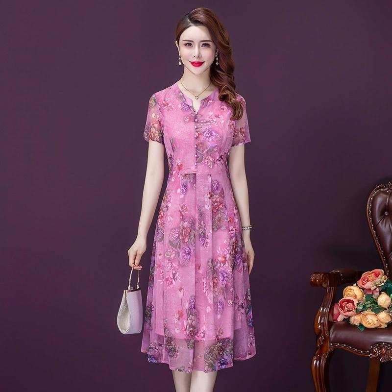 

Элегантное и благородное платье из сетки премиум-класса с цветочным принтом – потрясающий выбор 5XL