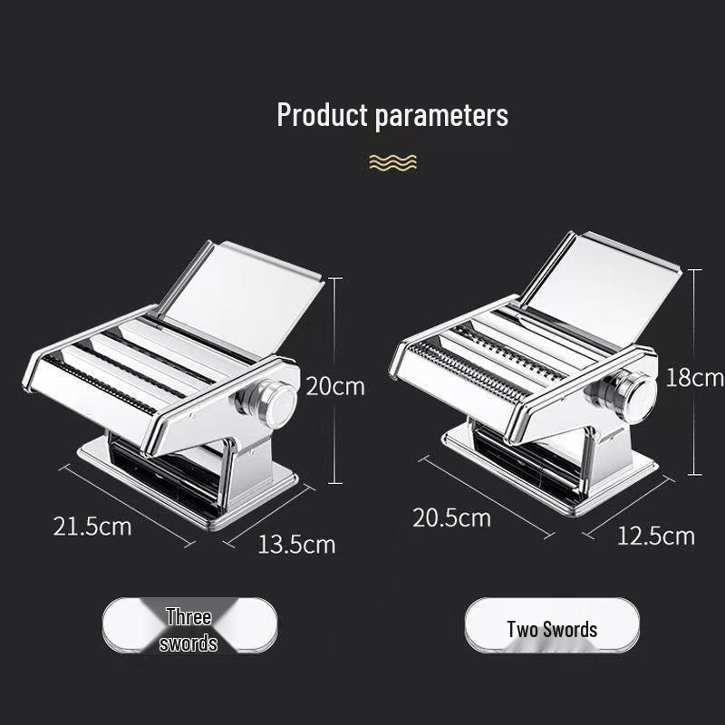 Stainless Steel Manual Pasta & Dumpling Maker: Hand-Cranked Noodle & Dough Sheet Machine