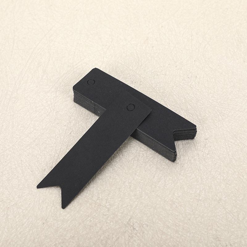 

Бирка-качель из крафт-бумаги Ласточкин хвост для мыла ручной работы 2*7 cm чёрный
