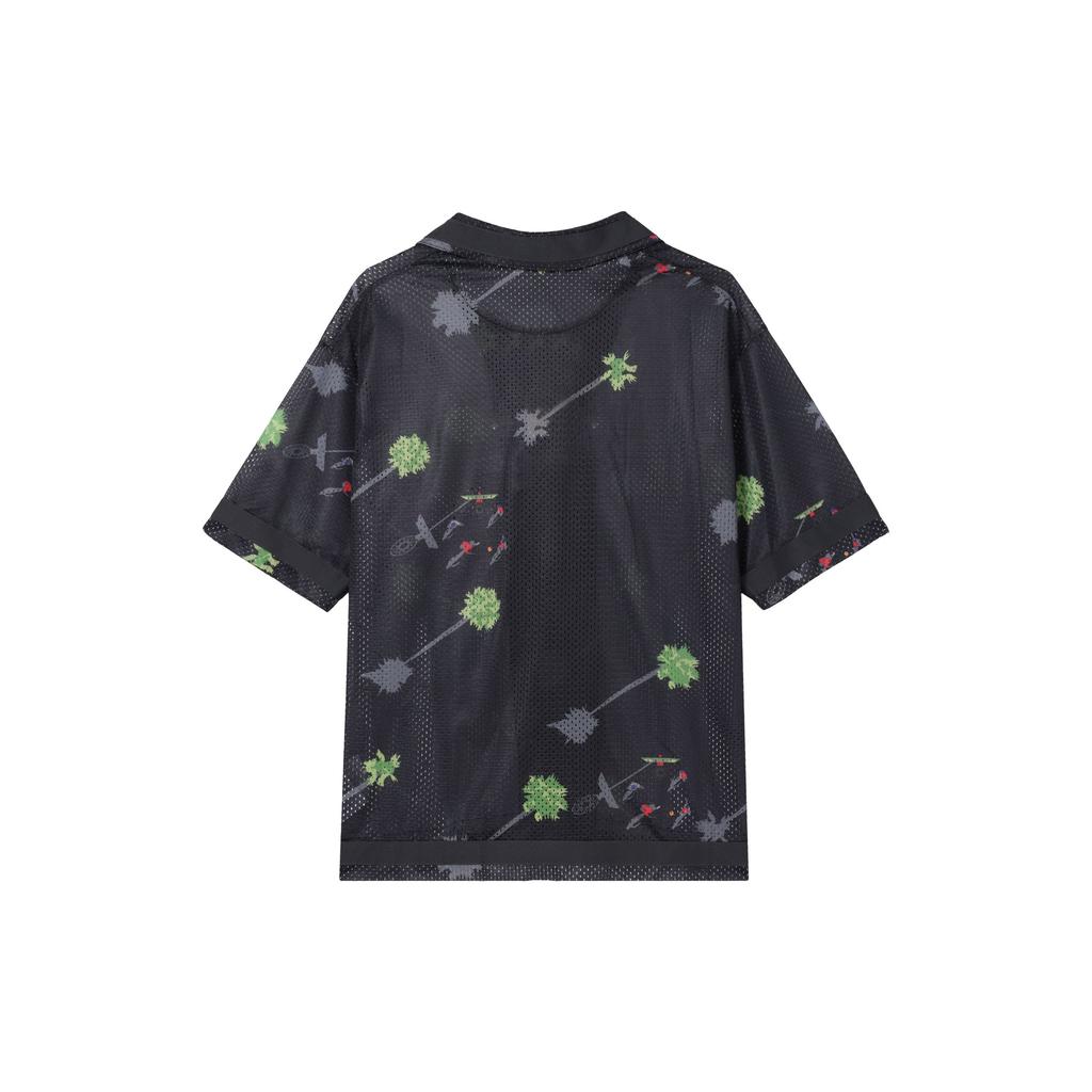 Nike Cartoon Pattern Quick-Dry Breathable Loose Basketball Short Sleeve Shirt Men Tops Black DM8783-010