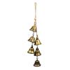Vintage Brass Hanging Bells With Rustic Retro Design And Melodic Chime Perfect For Home Wall Decor Patio Garden Door Decoration