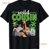 Wild Cousin Zoo Born Two Be B Day Safari Jungle Animal T Shirt Vintage Slightly Graphic Breathable Homme Soft Versatile