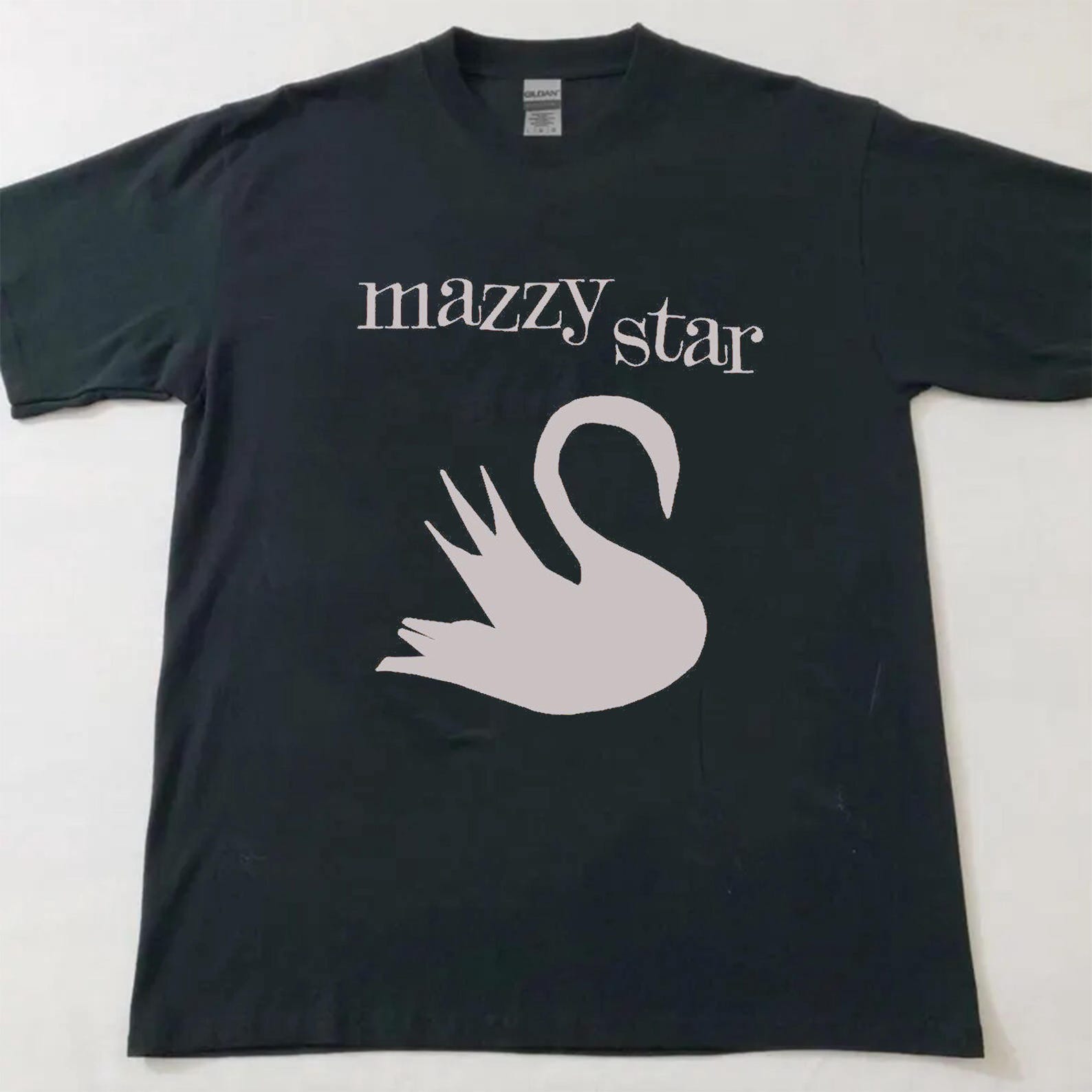 Mazzy Star Swan T-Shirt, 90s Band Tee, Goth Clothing, Unisex Cotton Shirt 2XL