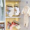 Clothes Drying Rack with 10 Adjustable Clips Metal Construction Pants Legging Scarf Hangers Closet Rod Hanging Organizer