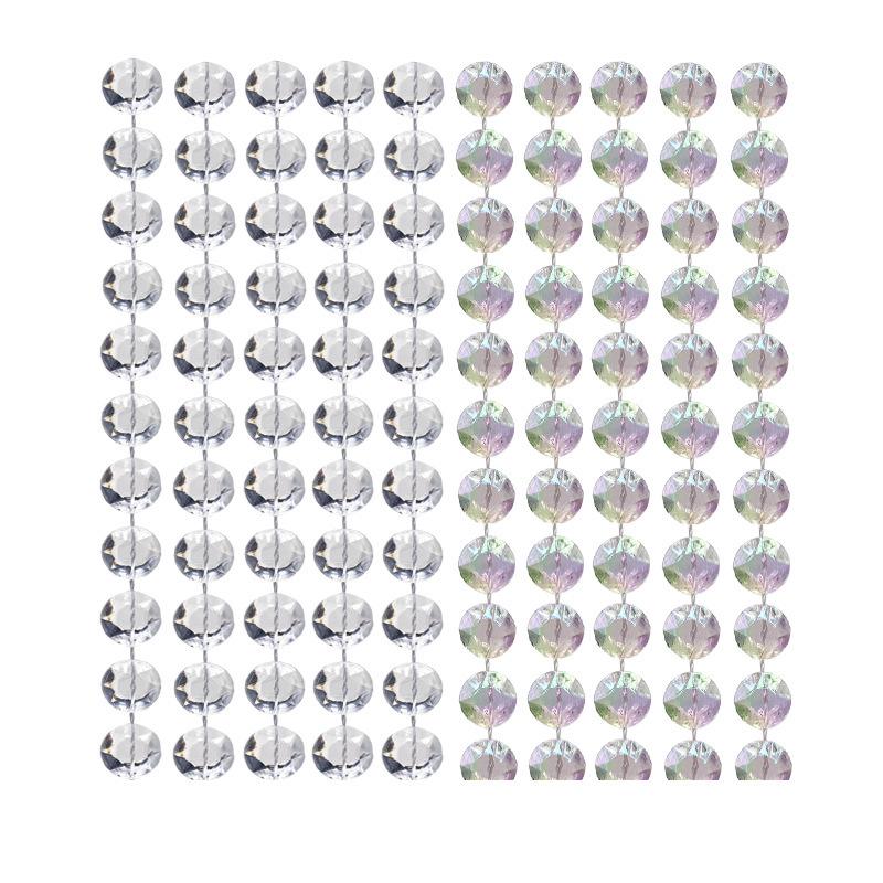 Seven-Color Transparent Crystal Bead Curtain for Wedding and Christmas Tree Decoration