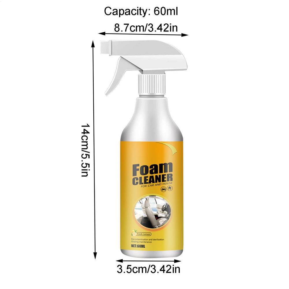 60ML Multifunctional Foam Cleaner Car Interior Stain Removal and Cleaning Leather Seat Foam Cleaner Spray Foam Maintenance Wash