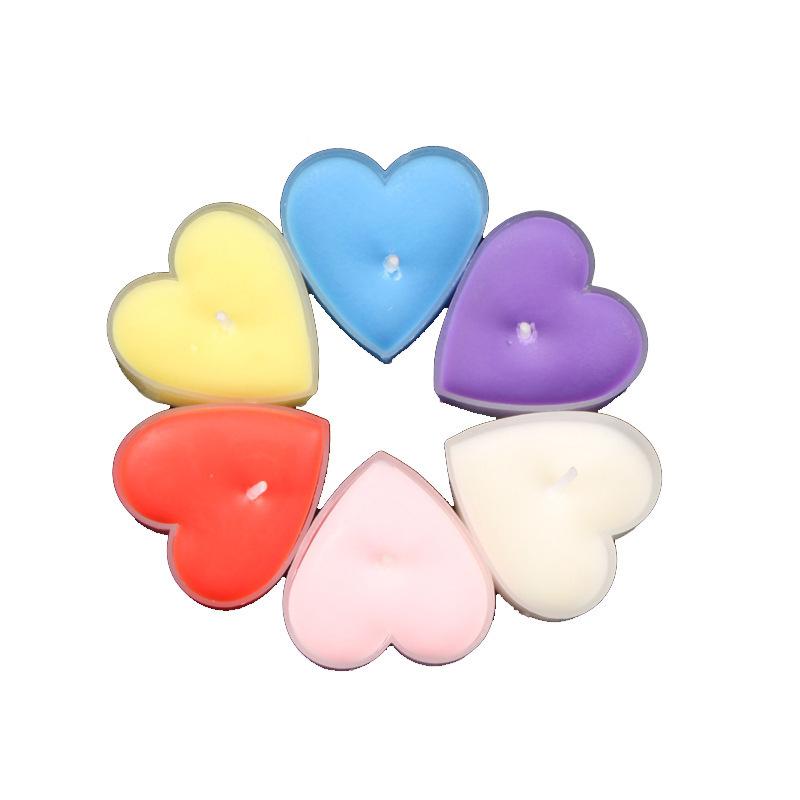 9 Pvc Boxed Valentine's Day Romantic Proposal Whitening Tea Wax Exquisite Heart-shaped Candles Ins Small Candles