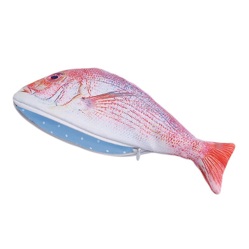 Creative Kawaii Korea Style Fish Shaped Pencils Case Bag Portable School Stationery Makeup Box