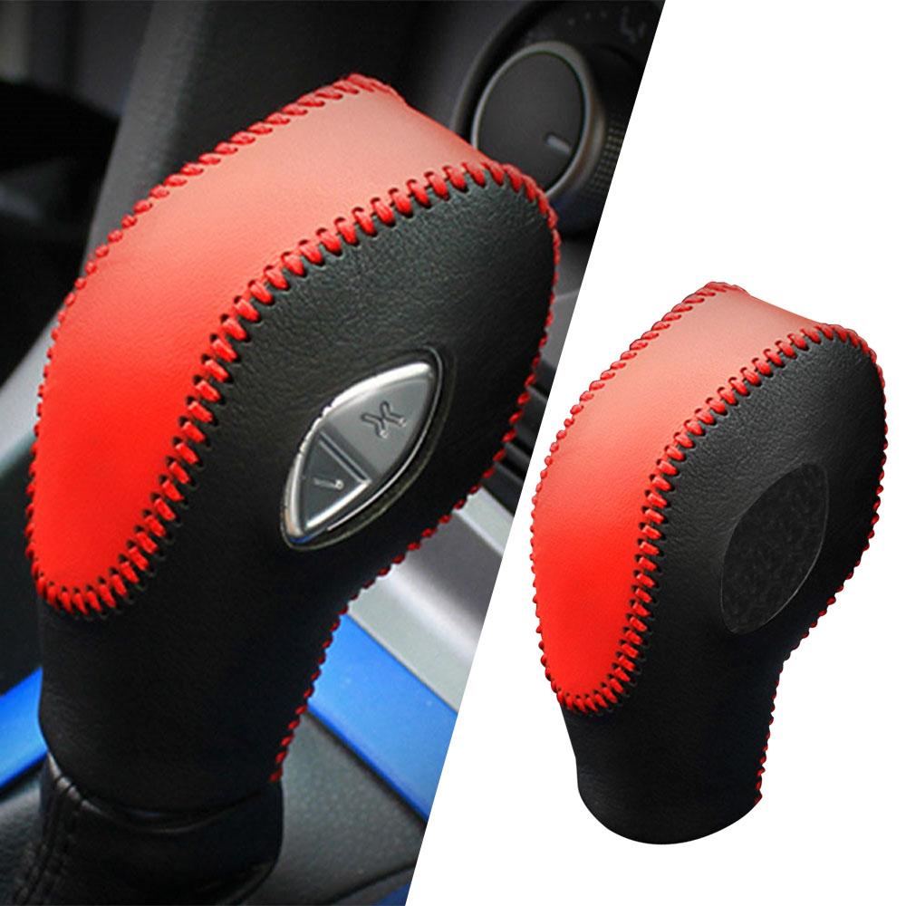 Car Leather Right Hand Drive Gear Shift Knob Cover for Ford EcoSport Escape Fusion C-Max Energi Wagon Fiesta Focus Transit Van