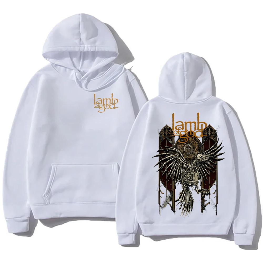 Lamb of God Heavy Mental Band T-shirt Hoodies Mens Retro Clothing Lamb of God Album Covers Graphic Sweatshirts Harajuku Pullover