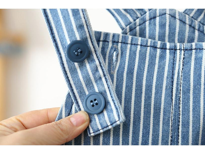 Gestreifte Jeans-Overalls im koreanischen Stil für Babys (Modelljahr 2026) (0-3 Jahre)