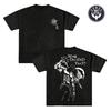 Wer hat das entschieden? Krieger Print T-Shirt Herren 100% Baumwolle Oversized Dunkel Gothic Streetwear Sommer Lässig Kurzarm T-Shirt