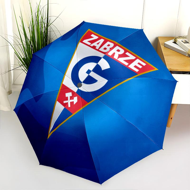 Górnik Zabrze Muster, automatischer Klappschirm, tragbares und faltbares Design, 8 Speichen, ein Weihnachts- oder Geburtstagsgeschenk.