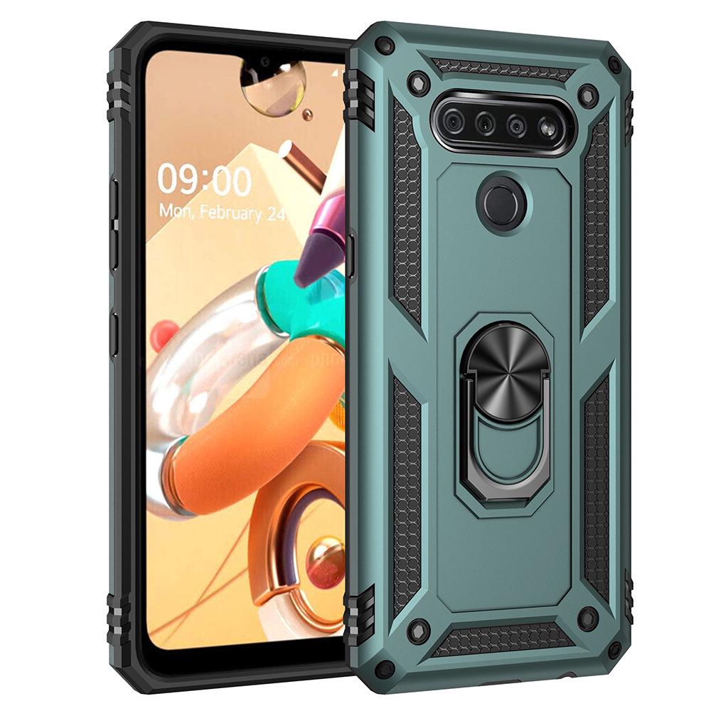 LG Stylo5/K51/K31 Anti-Fall Armor Phone Case with Car Ring Holder