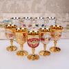 Metal Wine Glasses Retro Wine Cup Goblet Vintage European Style Champagne Cocktail Glasses Bar Home Decor Drinkware
