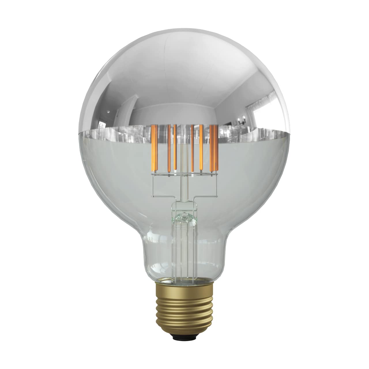 

[Siphon Ball 95 Silver Mirror LED Bulb LDF36D] 3-Year Warranty. Color Temperature: 2200K, E26, Warm Warm White. Silver Glass. Retro, Antique,