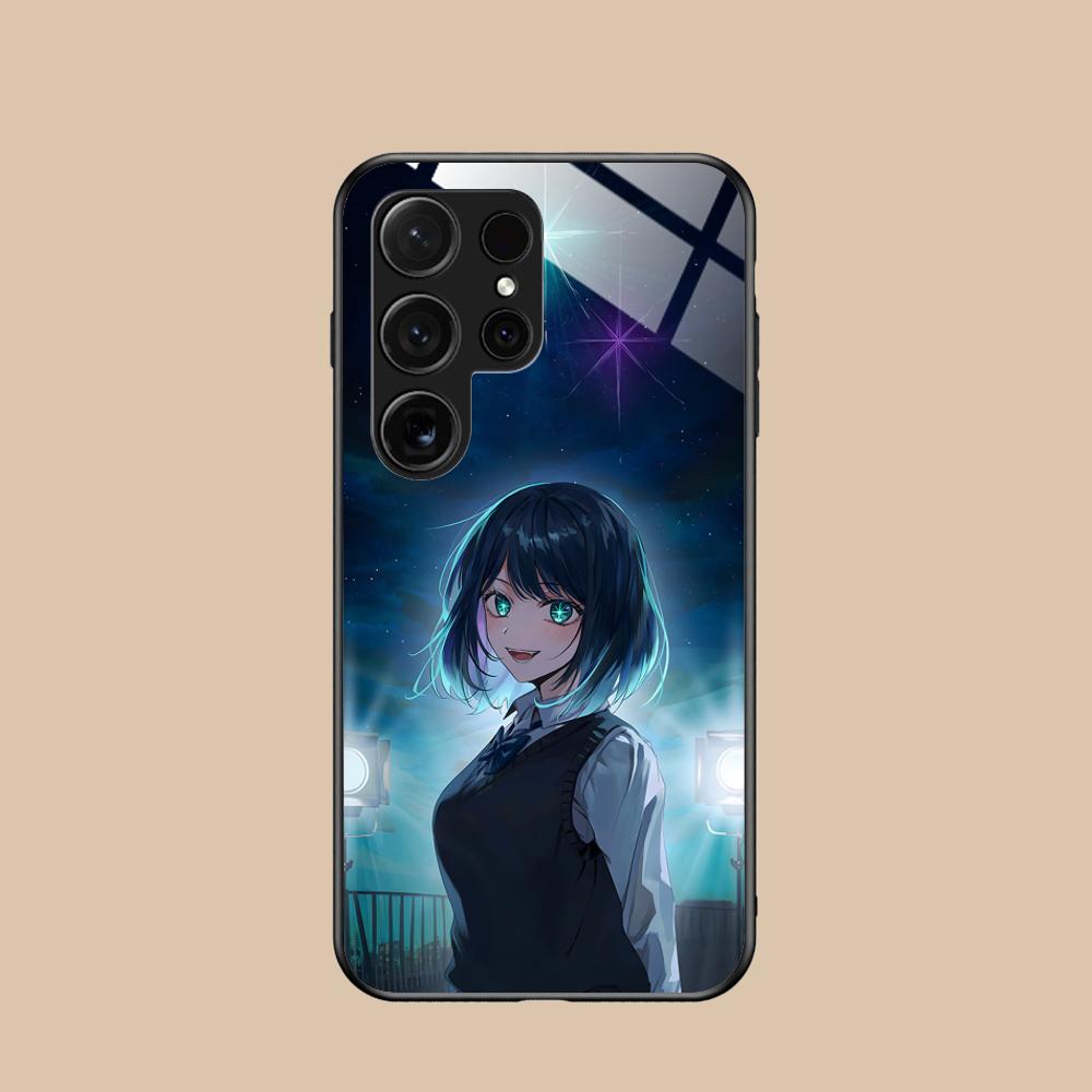 Oshinoko Akane Kurokawa Phone Case for Samsung Galaxy S26 S25 S24 S23 S22 S21 S20 Note20 Plus FE Ultra Glass Colorful Cover