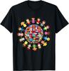 Kinder halten Hände um Globus Flaggen T-Shirt