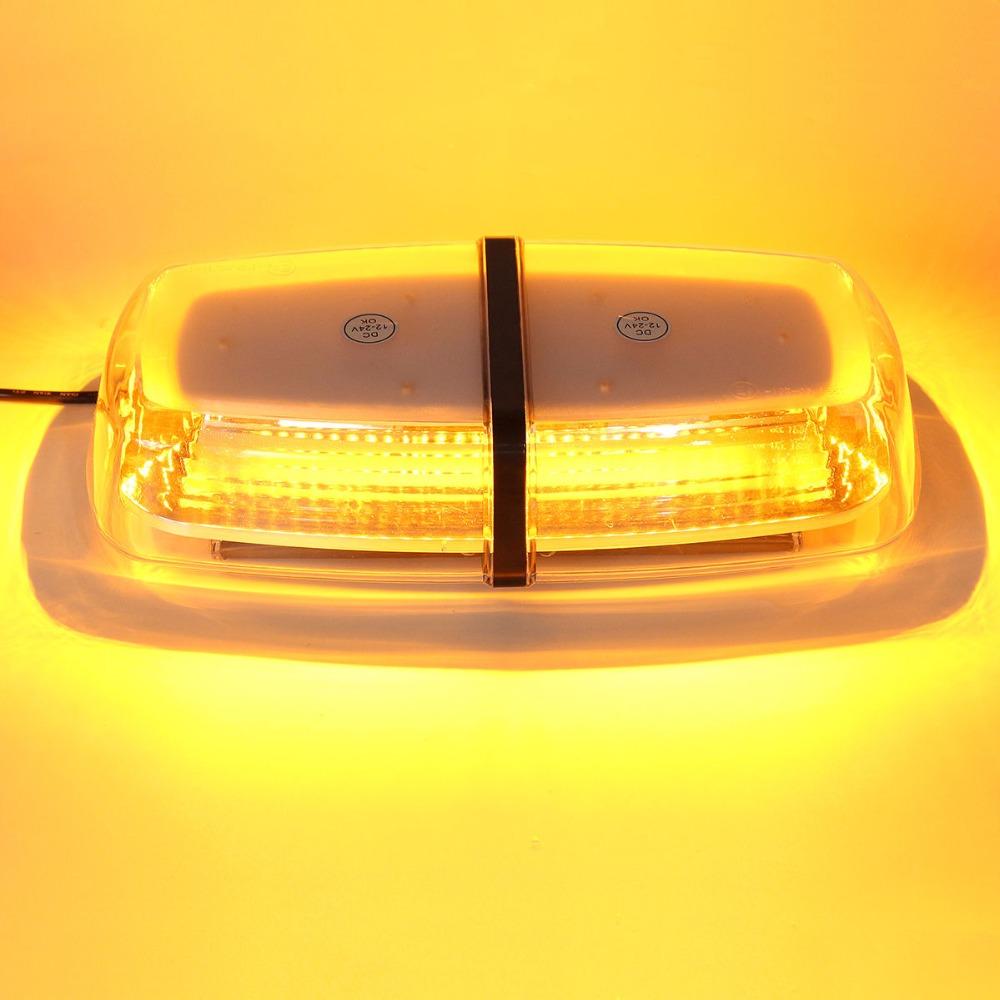 72 LED 5730SMD Lumină stroboscopică intermitentă pentru acoperișul mașinii DC 12V LED Lampă de avertizare pentru pompieri de poliție Chihlimbar