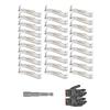 28Pcs Concealed Gutter Hangers with Pre-Inserted Quick Screw Gutter Clip Rain Gutter Brackets for Gutters Repair