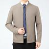 Jacket Men's Coat New Spring and Autumn Lapel Business Casual Top Middle-aged Dad Wear
