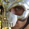 Medieval Half Skull Crusher Knights Helmet - 18 Gauge Steel for LARP/Reenactment