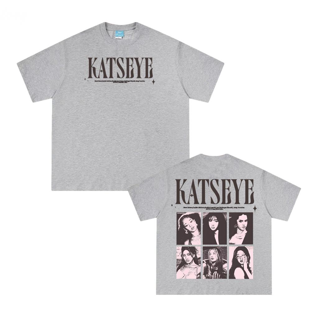 KATSEYE Beaubiful Chaos 2026 Girl Group Tee Harajuku 100% Cotton TEE O-neck Clothing High Quality Tops