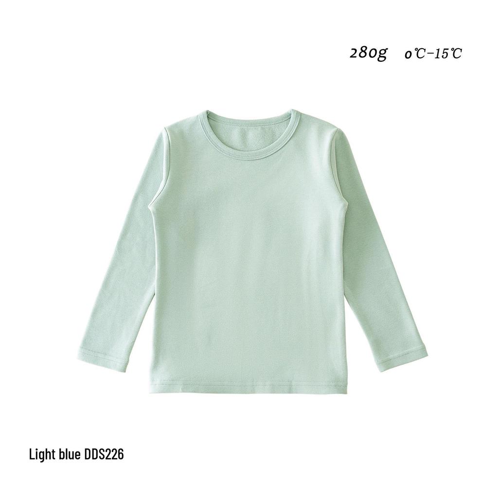 Children's Class A Pure Cotton Long Sleeve T-shirt - Autumn/Winter Round Neck Base Layer for Boys and Girls.