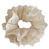 Double Layered Flower Lace Hollowed Pleated Ballet Lace Scrunchies Sweet Gentle Low Ponytail Head Ties New Accessories for Women