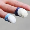 4PCS New Anti-slip Thimble Finger Cover Hollowed DIY Hand Sewing Finger Protector Silicone Cross-stitch Sewing Tools Home
