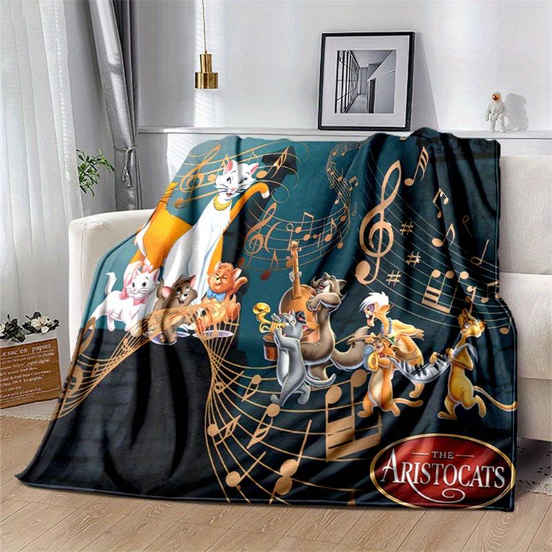 

1pc The Aristocats Print Blanket, Cute Cartoon Design, Living Room Home Decoration Sofa Travel Soft and Cozy 130cmx150cm