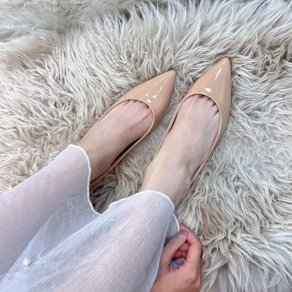 Chic French Peep Toe Low-Cut Women's Shoes, 5cm Hidden Heel, Versatile & Fashionable for Commute.