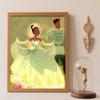Diamond Art Painting Kit – Princess Tiana Wedding Sparkling Craft, Home Wall Decor, Handmade Gift