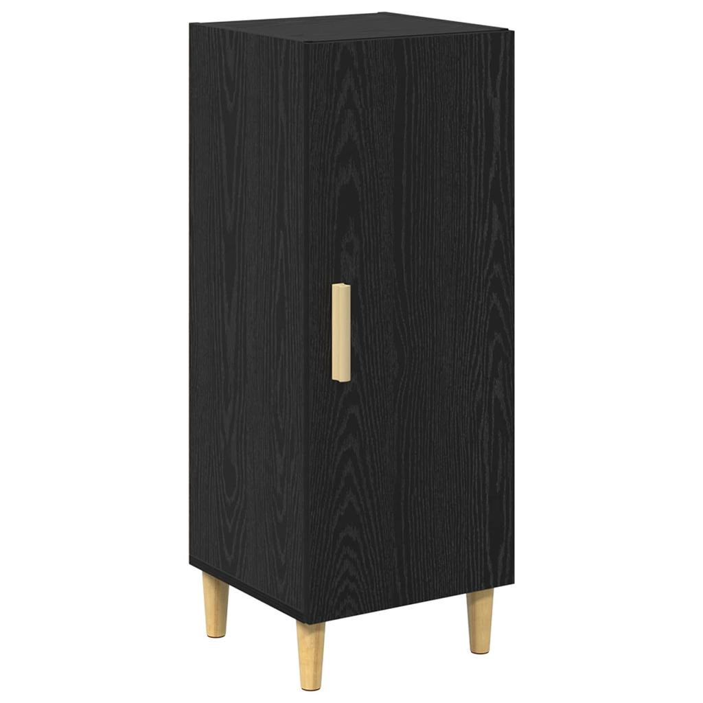 Sideboard Black Oak Effect 34.5 X 34 X 90 Cm Engineered Wood