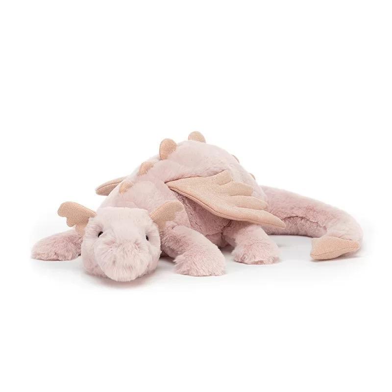 JC Large Size Plush Sky Flying Rainbow Dragon Toy Soft Stuffed Animal Pillow Fun Lazy Snow Dragon Kids Gift