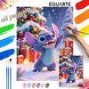 Stitch Christmas Oil Painting Hand Painting Coloring Painting Handmade Diy Home Decoration Gift