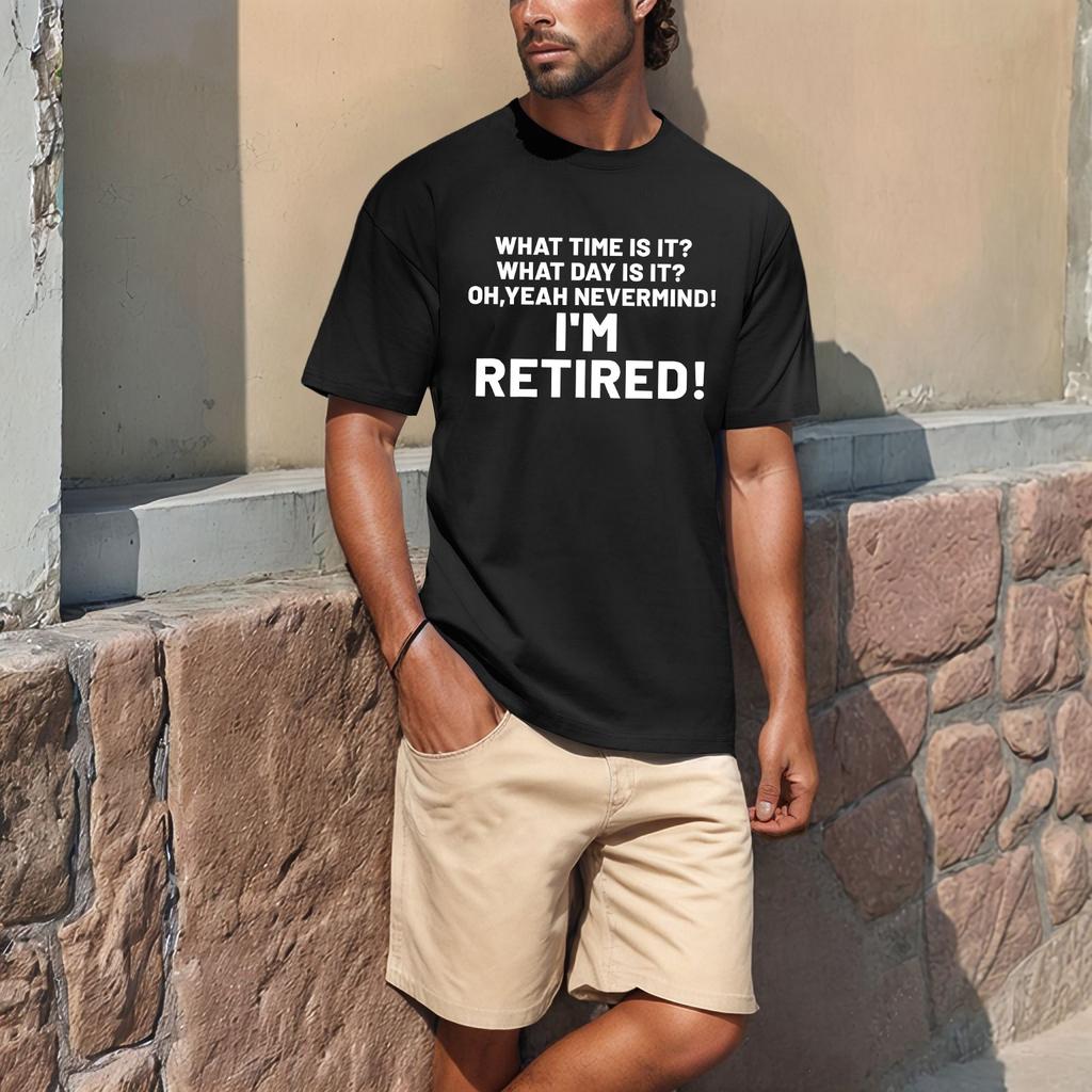Men's Popular T-shirt Printed Round Neck Short Sleeve T-shirt